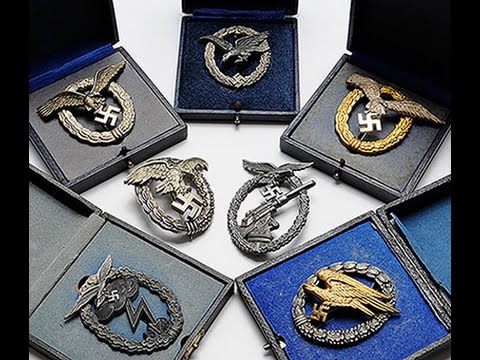 Видео: Люфтваффе наградные квалификационные знаки Третий Рейх