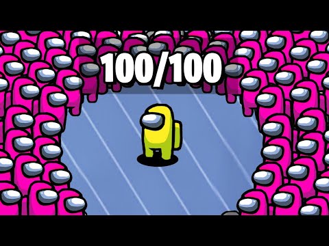 Видео: 100 ИГРОКОВ В АМОНГ АС! 10 ПРЕДАТЕЛЕЙ VS 90 ИГРОКОВ В AMONG US