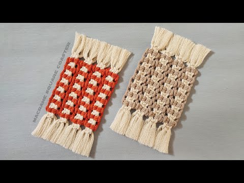 Видео: Как сделать квадратные подставки в технике макраме | Учебное пособие по подставкам для макраме