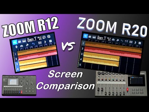Видео: Сравнение экранов ZOOM R12 и R20