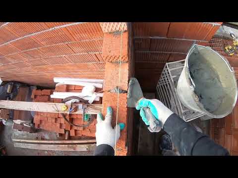 Видео: кладка кирпича. кладка перегородок .забутовка.