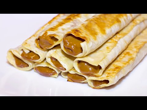 Видео: Без Вафельницы. Трубочки со сгущенкой за 5 минут из лаваша