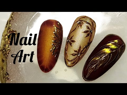 Видео: Autumn manicure. Nail design ideas 2023.  Tutorial. /Осенний маникюр. Видеоурок.