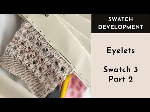 Видео: Машинное вязание - простой образец люверсов