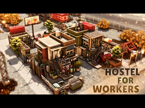 Видео: Хостел для рабочих Симс 4 | Строительство | Hostel for workers The Sims 4 | NO CC