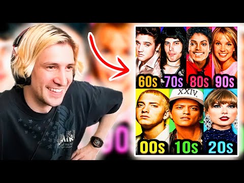 Видео: xQc отреагировал на 10 самых прослушиваемых песен каждого десятилетия (1960–2020-е)