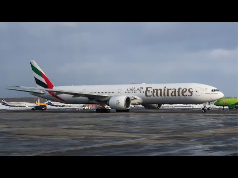 Видео: Перелет на Boeing 777-300ER Emirates из Дубая в Москву