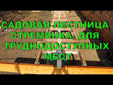 Видео: САДОВАЯ ЛЕСТНИЦА СТРЕМЯНКА ДЛЯ ТРУДНОДОСТУПНЫХ МЕСТ