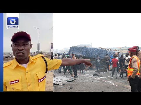 Видео: Шесть человек погибли в результате множественных аварий на мосту Кара, выезд из Лагоса