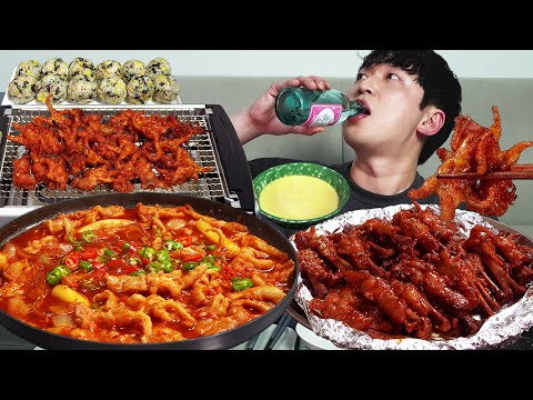 Видео: Коллекция мукбанга с пряными куриными ножками MUKBANG ASMR REALSOUND EATINGSHOW