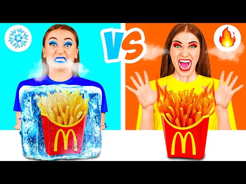 Видео: Холодная или Горячая Еда Челлендж | Битвы с Едой от Parara Best