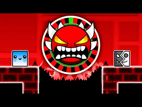 Видео: Кто БЫСТРЕЕ пройдет РУЛЕТКУ ДЕМОНОВ получит 5000 рублей! - Geometry Dash