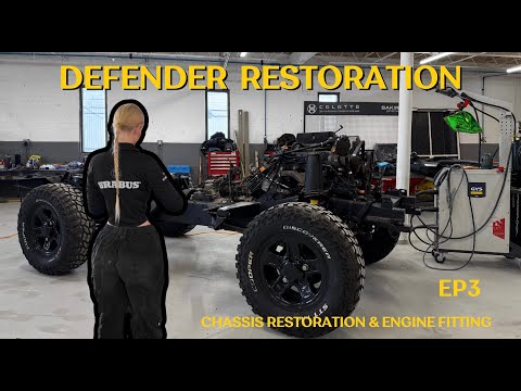 Видео: Land Rover Defender Restoration EP3 — Восстановление шасси и установка двигателя