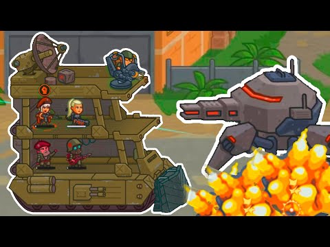 Видео: Танк-Башня против Босса РОБОТ-ПАУК в World War Defense! Эволюция танковой башни, новые юниты