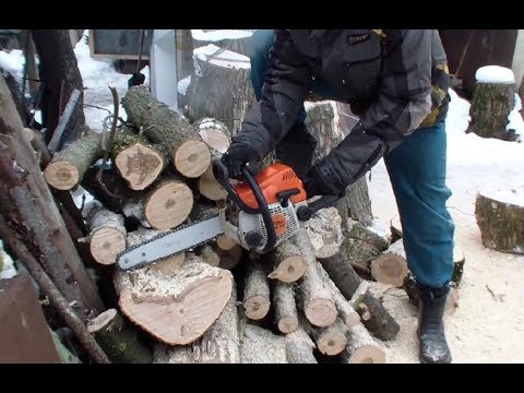 Видео: Испытание пильных цепей Stihl, Oregon, Haoyu