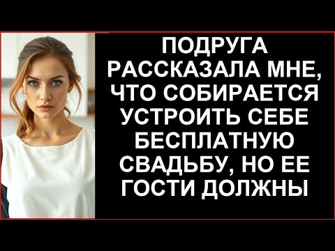 Видео: ПОДРУГА РАССКАЗАЛА МНЕ ЧТО СОБИРАЕТСЯ УСТРОИТЬ СЕБЕ БЕСПЛАТНУЮ СВАДЬБУ НО ЕЕ ГОСТИ ДОЛЖНЫ ВНЕСТИ