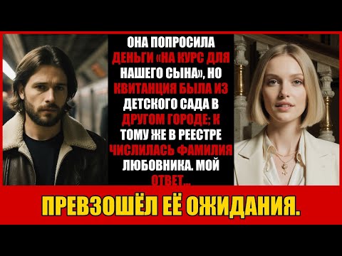 Видео: ОНА ПОПРОСИЛА ДЕНЬГИ «НА КУРС ДЛЯ НАШЕГО СЫНА», НО КВИТАНЦИЯ БЫЛА ИЗ ДЕТСКОГО САДА В ДРУГОМ ГОРОДЕ..