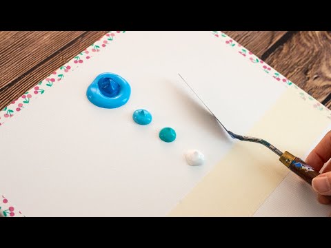 Видео: 🌼 Весенний день у озера | Расслабляющая акриловая картина #316