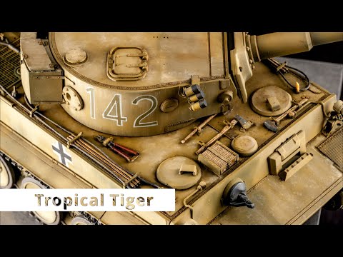 Видео: Завершение первого этапа производства Tiger Ausf. H1 142 | Abt. 501 Africa | 1/35 | RFM