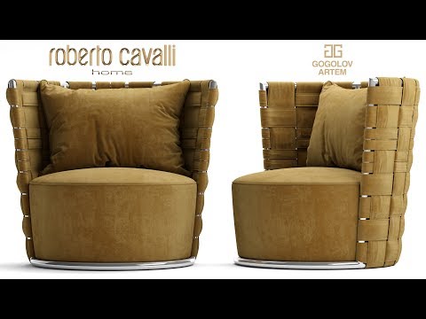 Видео: №44. Моделирование кресла "Roberto Cavalli Lounge Occasional Chairs Bell" в 3d max.