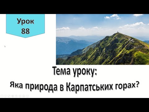 Видео: Урок 88. ЯКА ПРИРОДА У КАРПАТСЬКИХ ГОРАХ? Я досліджую світ 4 клас.