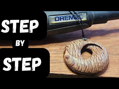Видео: Вырезать деревянную подвеску с помощью дремеля — Как сделать