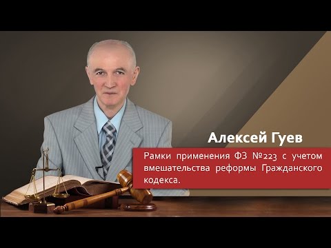 Видео: Рамки применения ФЗ №223 с учетом вмешательства реформы Гражданского кодекса