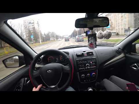 Видео: по городу на ладе гранте