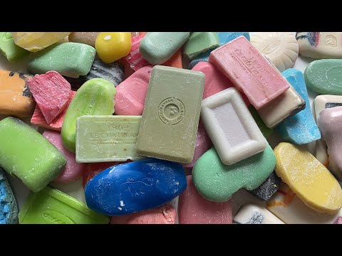 Видео: ASMR dry soap residues/ дорезаю мыльные обрезки с прошлых видео