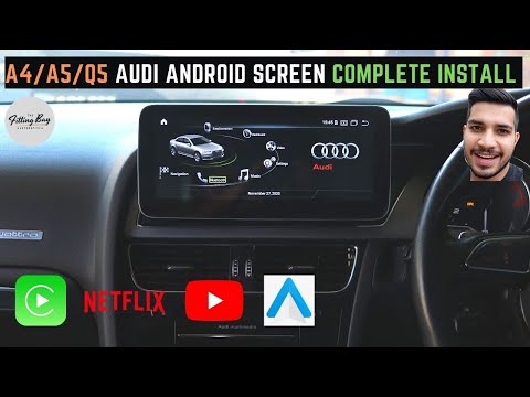 Видео: Установка 10,25-дюймового экрана Android для Audi A4/A5/Q5 (полная установка) Беспроводное CarPla...