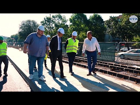 Видео: Кметът на София Васил Терзиев инспектира реконструкцията на бул. „Александър Стамболийски“