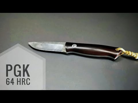 Видео: заточка ножа сталь PGK 64 hrc, китайскими камнями.