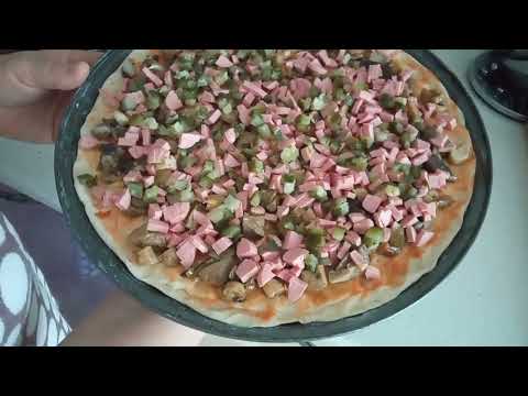Видео: пицца с грибами