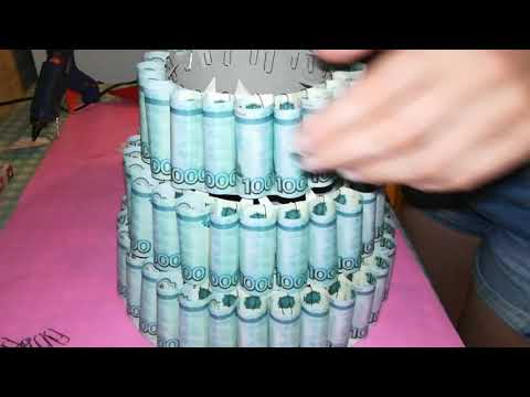 Видео: Торт из купюр. Мастер Класс