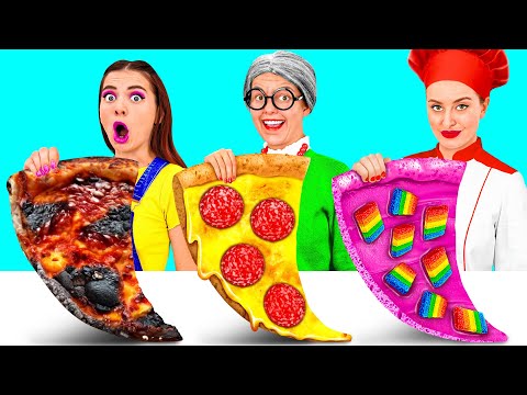 Видео: Кулинарный Челлендж: Я против Бабушки | Смешные Ситуации с Едой от Fun Fun Challenge