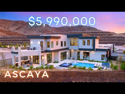 Видео: Современный роскошный дом стоимостью 6 миллионов долларов, выставленный на продажу в Аскайе | Хен...