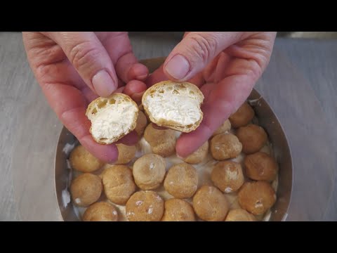 Видео: ТОРТ "ПРОФИТРОЛЬ"-Необычайно нежный и вкусный!!! Windbeuteltorte!!!