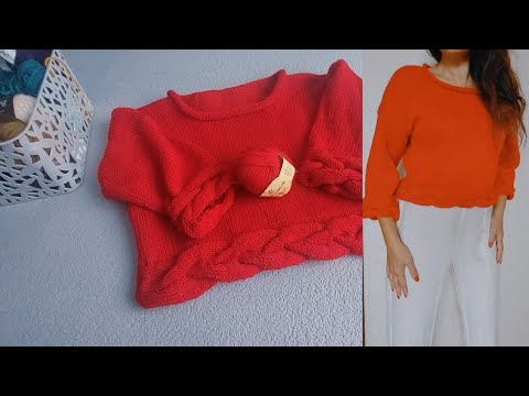 Видео: 🔥 НОВЫЙ МК ГОТОВ/ ДЖЕМПЕР С КОСОЙ/ Бесплатные мастер классы 