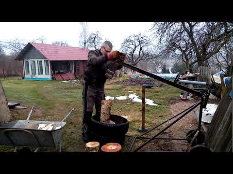 Видео: Самодельный дровокол, обзор.