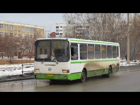 Видео: Автобус ЛиАЗ-5256.45 (АО 916 22). Покатушки по Барнаулу / Bus LIAZ-5256. Trip.