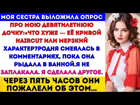 Видео: Моя сестра выложила опрос про мою дочь: «Что хуже — её кривые волосы или её противный характер?