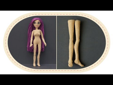 Видео: Кукла крючком Виолетта , часть 2 (Ноги). Crochet doll Violetta, part 2 (Legs)