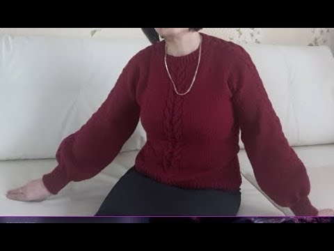 Видео: СВИТЕР/джемпер вязаный спицами.Модный женский ./knitting
