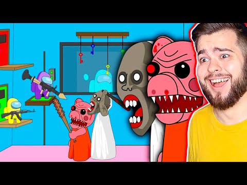 Видео: ПИГГИ и ГРЕННИ против AMONG US Анимация