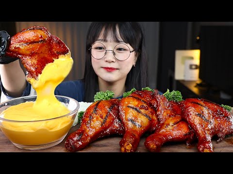 Видео: АСМР ЕДА Съесть Копченая курица и Сырный соус | MUKBANG | EATING SHOW