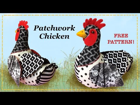 Видео: Пэчворк с курицей || Пэчворк Курица || БЕСПЛАТНЫЙ ШАБЛОН || Полное руководство с Lisa Pay