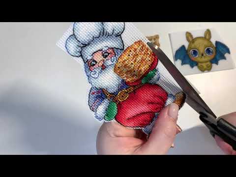 Видео: "Режу" Деда Мороза и новинки пластиковой канвы