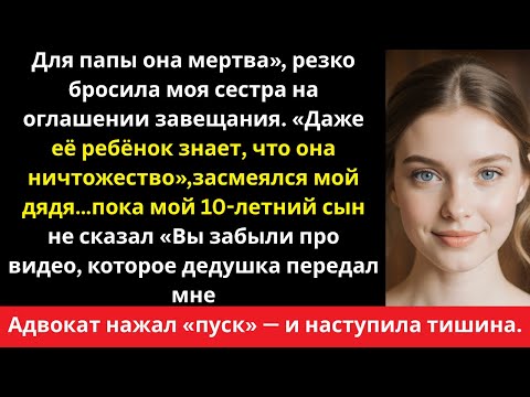 Видео: На оглашении завещания отца они смеялись надо мной — но потом мой сын раскрыл секрет,