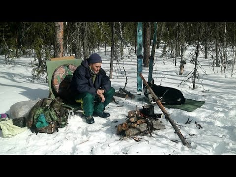 Видео: Бензопила, палатка и печка в тайге (вторая часть)