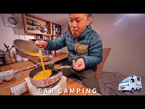 Видео: [Автокемпинг] Сильный ветер. Рисовый омлет был восхитительным. Самодельный кемпер из легкого грузо